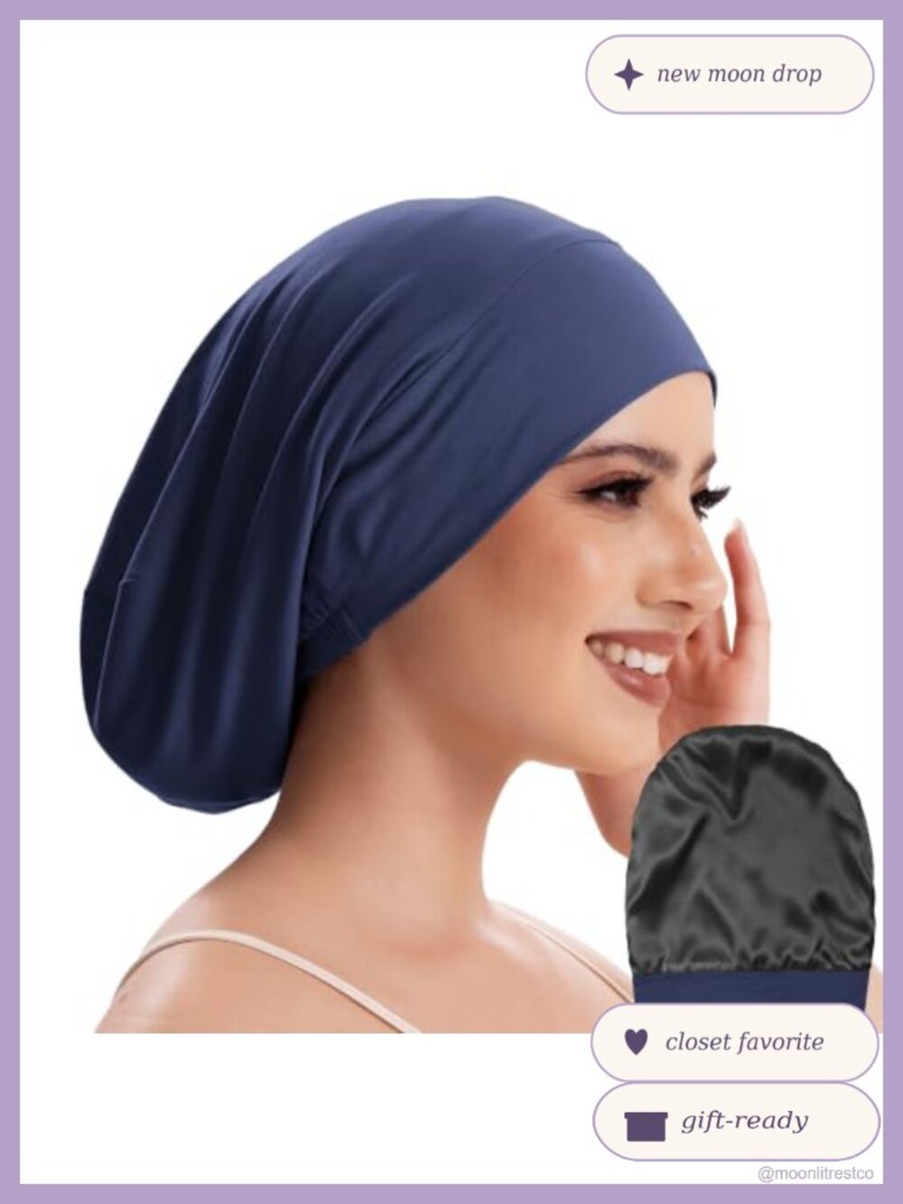 19 Momme Mulberry Silk Sleep Bonnet Adjustable Hair Wrap Night Cap